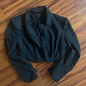 Black cropped blazer